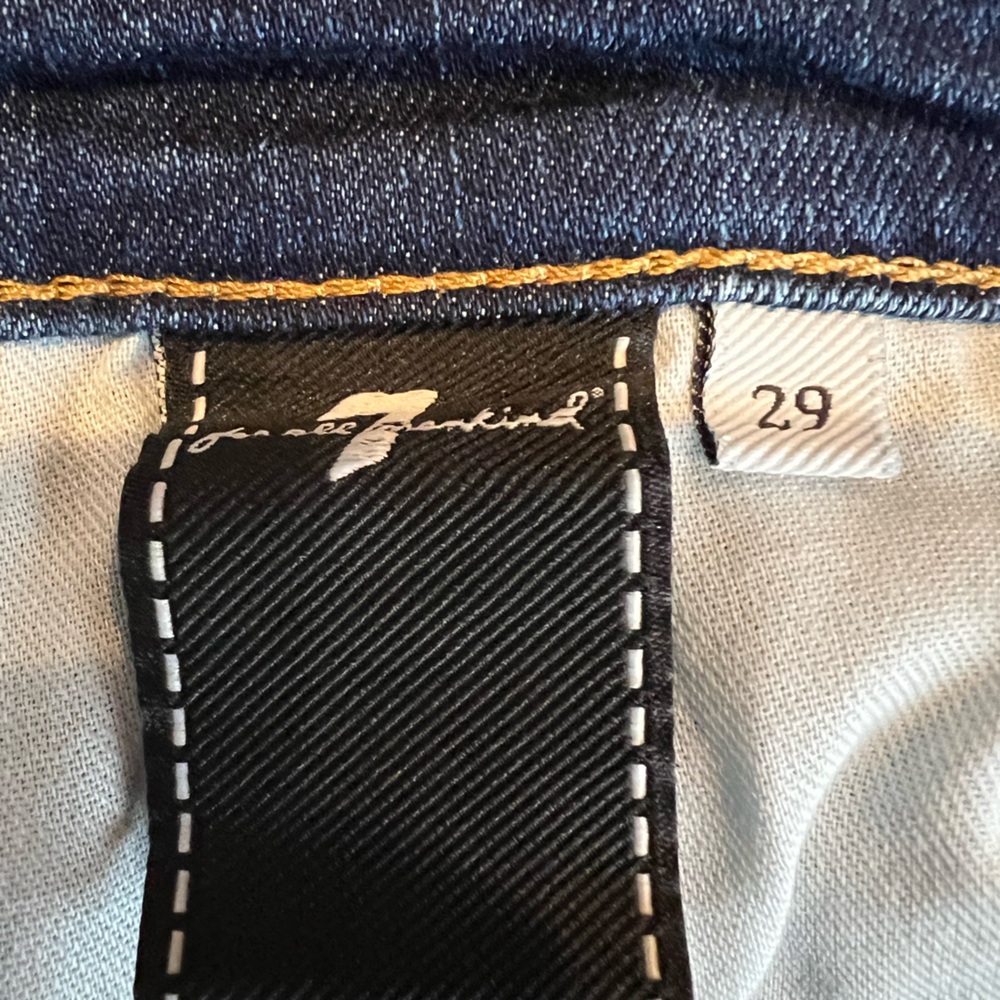 7 For All Mankind men’s straight- leg jeans. Waist size 29. Length 42 inches.